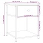 vidaXL Comodino Nero 44x45x58 cm in Legno Multistrato vidaXL Comodino Nero 44x45x58 cm in Legno Multistrato