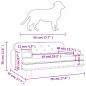 vidaXL Lettino per Cani Grigio Chiaro 70x45x30 cm in Velluto vidaXL Lettino per Cani Grigio Chiaro 70x45x30 cm in Velluto
