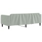 vidaXL Letto da Giorno Grigio Chiaro 90x200 cm in Velluto vidaXL Letto da Giorno Grigio Chiaro 90x200 cm in Velluto