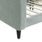 vidaXL Letto da Giorno Grigio Chiaro 90x200 cm in Velluto vidaXL Letto da Giorno Grigio Chiaro 90x200 cm in Velluto