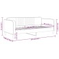 vidaXL Letto da Giorno Grigio Chiaro 90x200 cm in Velluto vidaXL Letto da Giorno Grigio Chiaro 90x200 cm in Velluto