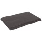 vidaXL Piano Tavolo Marrone Scuro 80x60x(2-6)cm in Rovere Non Trattato vidaXL Piano Tavolo Marrone Scuro 80x60x(2-6)cm in Rovere Non Trattato