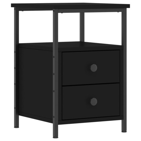vidaXL Comodino Nero 34x35,5x50 cm in Legno Multistrato