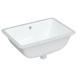 vidaXL Lavandino da Bagno Bianco 55,5x37,5x19 cm Rettangolare Ceramica