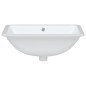 vidaXL Lavandino da Bagno Bianco 55,5x37,5x19 cm Rettangolare Ceramica vidaXL Lavandino da Bagno Bianco 55,5x37,5x19 cm Rettangolare Ceramica