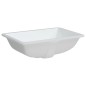 vidaXL Lavandino da Bagno Bianco 55,5x37,5x19 cm Rettangolare Ceramica vidaXL Lavandino da Bagno Bianco 55,5x37,5x19 cm Rettangolare Ceramica