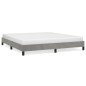 vidaXL Giroletto senza Materasso Grigio Chiaro 160x200 cm Velluto