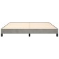 vidaXL Giroletto senza Materasso Grigio Chiaro 160x200 cm Velluto