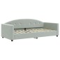 vidaXL Letto da Giorno Grigio Chiaro 90x200 cm in Velluto vidaXL Letto da Giorno Grigio Chiaro 90x200 cm in Velluto