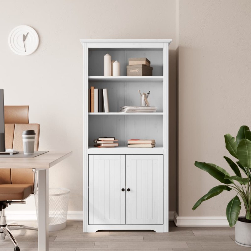 vidaXL Libreria BODO 80x40x172 cm in Legno Massello di Pino Bianco vidaXL Libreria BODO 80x40x172 cm in Legno Massello di Pino Bianco