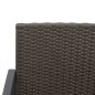 vidaXL Set da Pranzo da Giardino 5 pz con Cuscini in PP Rattan Marrone vidaXL Set da Pranzo da Giardino 5 pz con Cuscini in PP Rattan Marrone