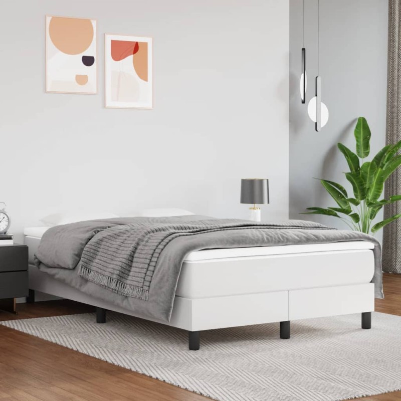 Materasso a Molle Bianco 120x200x20 cm in Similpelle Materasso a Molle Bianco 120x200x20 cm in Similpelle