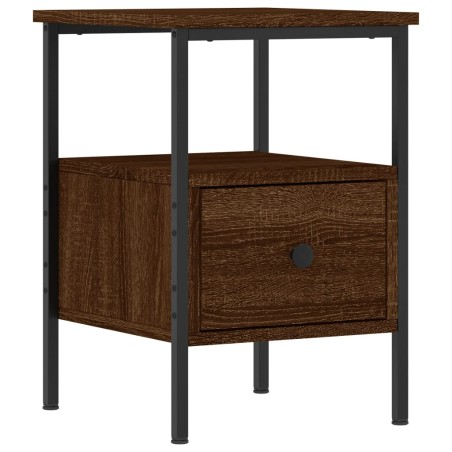 vidaXL Comodino Rovere Marrone 34x35,5x50 cm in Legno Multistrato