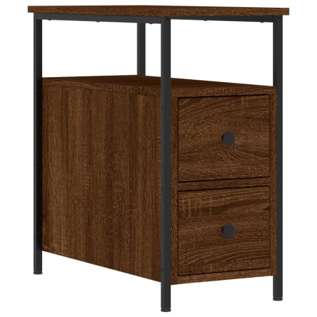 vidaXL Comodino Rovere Marrone 30x60x60 cm in Legno Multistrato
