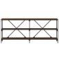 vidaXL Tavolo Consolle Rovere Marrone 180x30x75 cm Multistrato e Ferro vidaXL Tavolo Consolle Rovere Marrone 180x30x75 cm Multistrato e Ferro