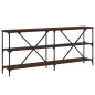 vidaXL Tavolo Consolle Rovere Marrone 180x30x75 cm Multistrato e Ferro vidaXL Tavolo Consolle Rovere Marrone 180x30x75 cm Multistrato e Ferro