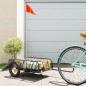 vidaXL Rimorchio da Bici da Carico Nero 122x53x31 cm in Ferro vidaXL Rimorchio da Bici da Carico Nero 122x53x31 cm in Ferro