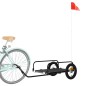vidaXL Rimorchio da Bici da Carico Nero 122x53x31 cm in Ferro vidaXL Rimorchio da Bici da Carico Nero 122x53x31 cm in Ferro
