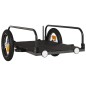vidaXL Rimorchio da Bici da Carico Nero 122x53x31 cm in Ferro vidaXL Rimorchio da Bici da Carico Nero 122x53x31 cm in Ferro