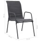 vidaXL Sedie da Giardino Impilabili 6 pz Acciaio e Textilene Antracite vidaXL Sedie da Giardino Impilabili 6 pz Acciaio e Textilene Antracite