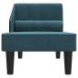 vidaXL Sdraio con Capezzale Blu in Velluto