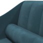 vidaXL Sdraio con Capezzale Blu in Velluto