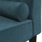 vidaXL Sdraio con Capezzale Blu in Velluto