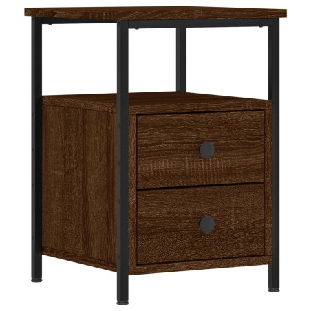 vidaXL Comodino Rovere Marrone 34x35,5x50 cm in Legno Multistrato
