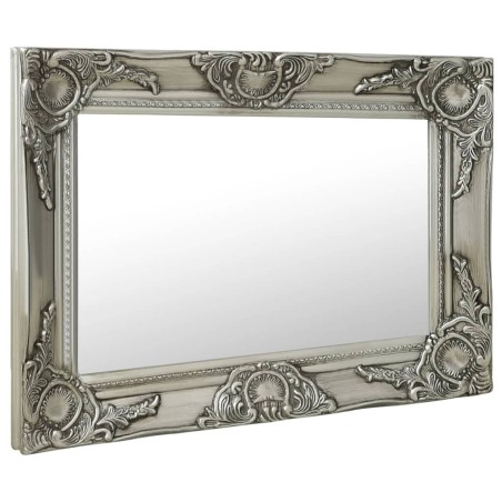 vidaXL Specchio da Parete Stile Barocco 60x40 cm Argento