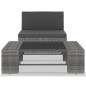 vidaXL Set Divani da Giardino 2 pz in Polyrattan Grigio vidaXL Set Divani da Giardino 2 pz in Polyrattan Grigio