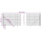 vidaXL Recinzione Metallica Antracite 1,8x25 m in Acciaio Zincato