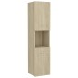 Armadio da Bagno Rovere Sonoma 30x30x130 cm in Truciolato