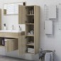 Armadio da Bagno Rovere Sonoma 30x30x130 cm in Truciolato