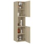 Armadio da Bagno Rovere Sonoma 30x30x130 cm in Truciolato