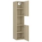Armadio da Bagno Rovere Sonoma 30x30x130 cm in Truciolato