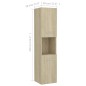 Armadio da Bagno Rovere Sonoma 30x30x130 cm in Truciolato