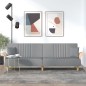 vidaXL Divano Letto con Braccioli Grigio Chiaro in Tessuto vidaXL Divano Letto con Braccioli Grigio Chiaro in Tessuto