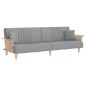 vidaXL Divano Letto con Braccioli Grigio Chiaro in Tessuto vidaXL Divano Letto con Braccioli Grigio Chiaro in Tessuto