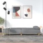 vidaXL Divano Letto con Braccioli Grigio Chiaro in Tessuto vidaXL Divano Letto con Braccioli Grigio Chiaro in Tessuto