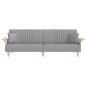vidaXL Divano Letto con Braccioli Grigio Chiaro in Tessuto vidaXL Divano Letto con Braccioli Grigio Chiaro in Tessuto