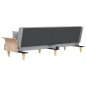 vidaXL Divano Letto con Braccioli Grigio Chiaro in Tessuto vidaXL Divano Letto con Braccioli Grigio Chiaro in Tessuto