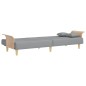 vidaXL Divano Letto con Braccioli Grigio Chiaro in Tessuto vidaXL Divano Letto con Braccioli Grigio Chiaro in Tessuto
