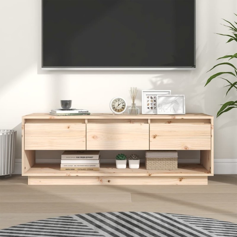 Mobile Porta TV 110,5x34x40 cm in Legno Massello di Pino Mobile Porta TV 110,5x34x40 cm in Legno Massello di Pino