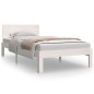 vidaXL Giroletto Bianco 90x190 cm in Legno Massello di Pino vidaXL Giroletto Bianco 90x190 cm in Legno Massello di Pino