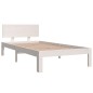 vidaXL Giroletto Bianco 90x190 cm in Legno Massello di Pino vidaXL Giroletto Bianco 90x190 cm in Legno Massello di Pino