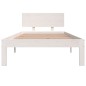 vidaXL Giroletto Bianco 90x190 cm in Legno Massello di Pino vidaXL Giroletto Bianco 90x190 cm in Legno Massello di Pino