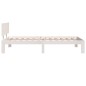 vidaXL Giroletto Bianco 90x190 cm in Legno Massello di Pino vidaXL Giroletto Bianco 90x190 cm in Legno Massello di Pino