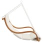 vidaXL Sedia a Dondolo con Cuscino Crema Legno Curvato Finitura Teak vidaXL Sedia a Dondolo con Cuscino Crema Legno Curvato Finitura Teak