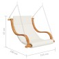 vidaXL Sedia a Dondolo con Cuscino Crema Legno Curvato Finitura Teak vidaXL Sedia a Dondolo con Cuscino Crema Legno Curvato Finitura Teak