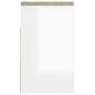 vidaXL Scarpiera con Cuscino Bianco Lucido 104x30x49 cm in Truciolato vidaXL Scarpiera con Cuscino Bianco Lucido 104x30x49 cm in Truciolato